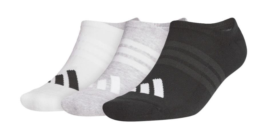 Adidas Performance No Show pánske ponožky (3 páry), biela/sivá/čierna