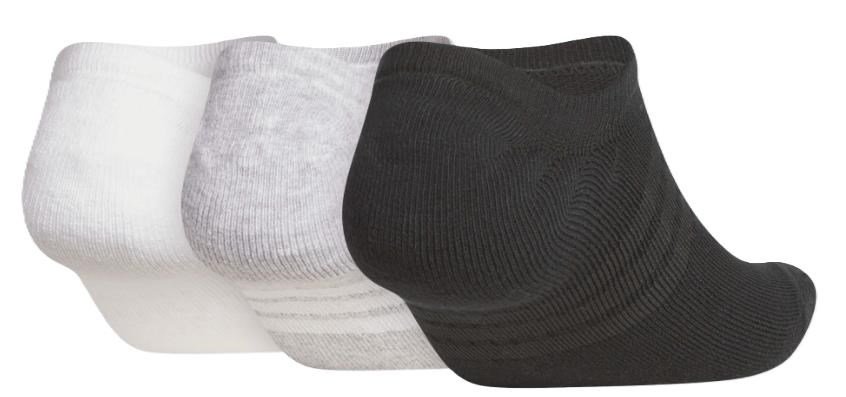 Adidas Performance No Show pánske ponožky (3 páry), biela/sivá/čierna