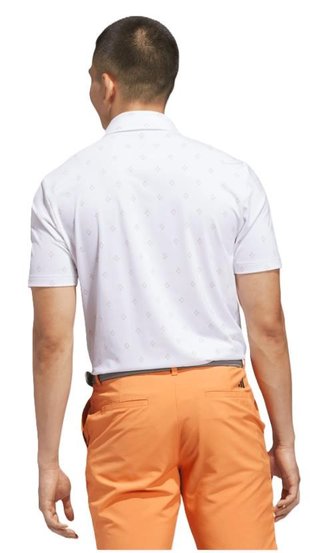 Adidas Ultimate365 Essence Print pánske polo, biele