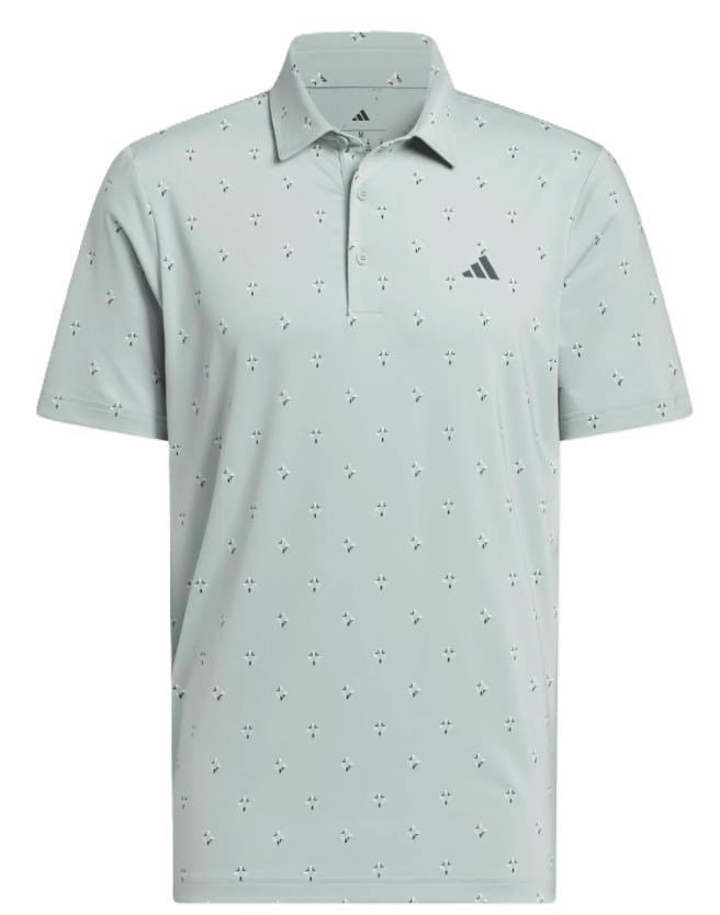 Adidas Ultimate365 Essence Print pánske polo, wonder sage