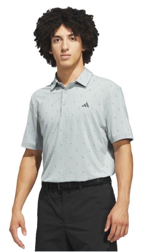 Adidas Ultimate365 Essence Print pánske polo, wonder sage