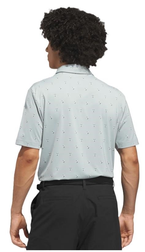 Adidas Ultimate365 Essence Print pánske polo, wonder sage