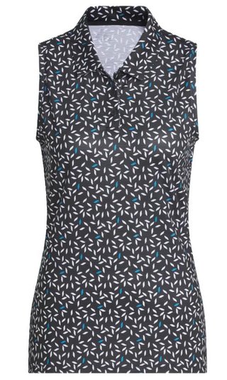 Adidas Ultimate365 All Over Print Sleeveless dámske polo, čierne