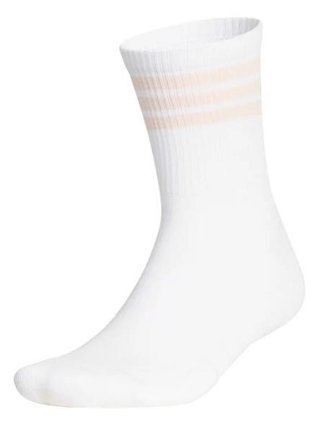 Adidas Half Crew 3-Stripes unisex ponožky, bielo/ružové