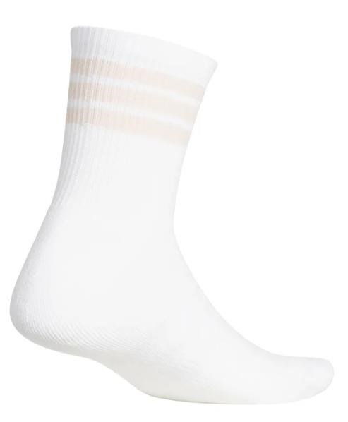 Adidas Half Crew 3-Stripes unisex ponožky, bielo/ružové