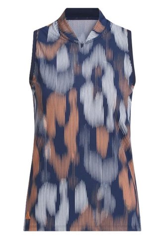 Adidas Ultimate 365 Ottoman Printed Sleeveless dámske polo, navy