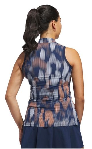 Adidas Ultimate 365 Ottoman Printed Sleeveless dámske polo, navy