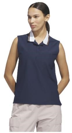 Adidas Beyond The Course Twistknit dámske polo, navy/dusky orange