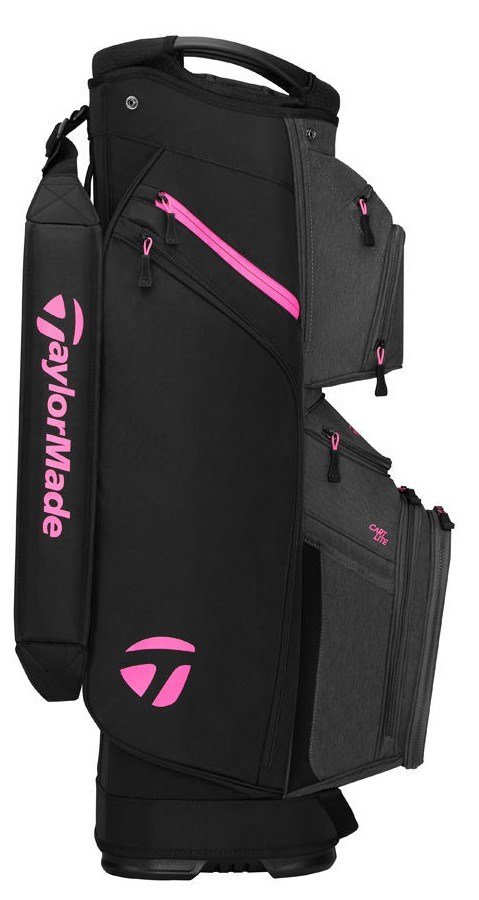 TaylorMade Cart Lite cart bag, čierno/šedo/neónovo ružový