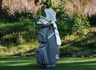 TaylorMade Cart Lite cart bag, čierno/šedo/neónovo ružový