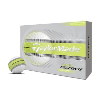 JuCad TaylorMade Tour Response Stripe golfové loptičky 2026 (12 ks), neónová žltá