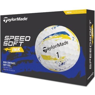 TaylorMade SpeedSoft Ink golfové loptičky, žlto/modré