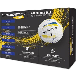 TaylorMade SpeedSoft Ink golfové loptičky, žlto/modré