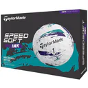 TaylorMade SpeedSoft Ink golfové loptičky, fialové/tyrkysové