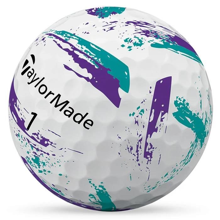 TaylorMade SpeedSoft Ink golfové loptičky, fialové/tyrkysové