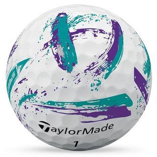 TaylorMade SpeedSoft Ink golfové loptičky, fialové/tyrkysové