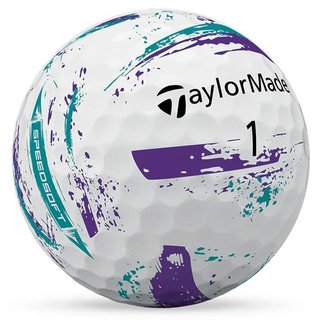 TaylorMade SpeedSoft Ink golfové loptičky, fialové/tyrkysové
