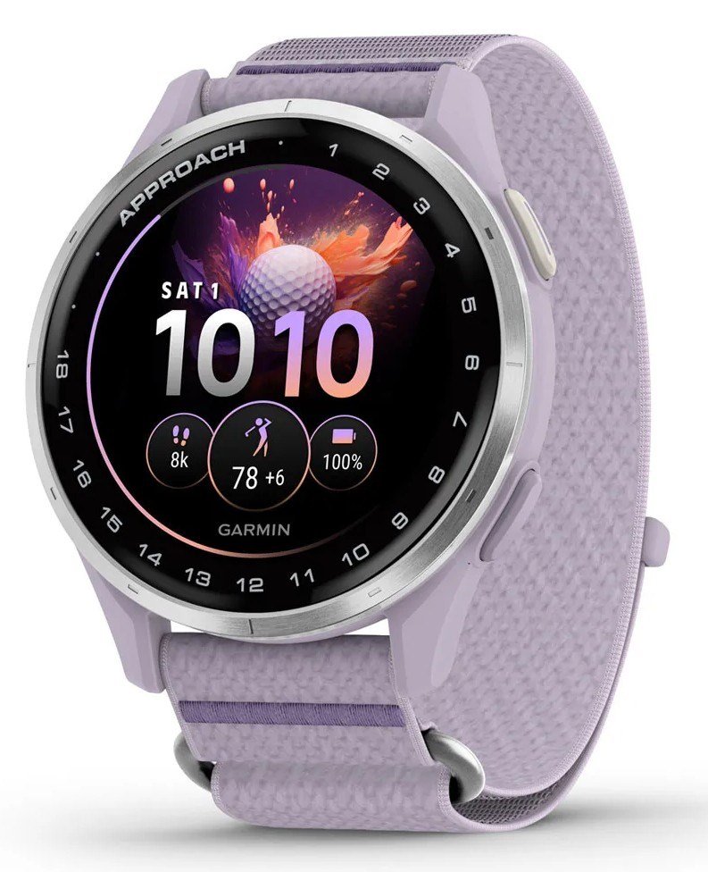 Garmin Approach J1 junior GPS hodinky, lilac/silver aluminium