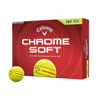 Callaway Chrome Soft 26 360 Triple Track golfové loptičky, žlté