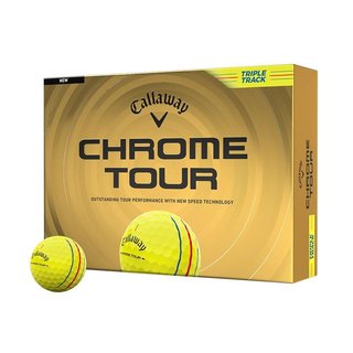 Callaway Chrome Tour Triple Track golfové loptičky, žlté