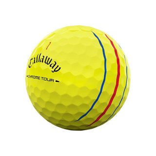 Callaway Chrome Tour Triple Track golfové loptičky, žlté