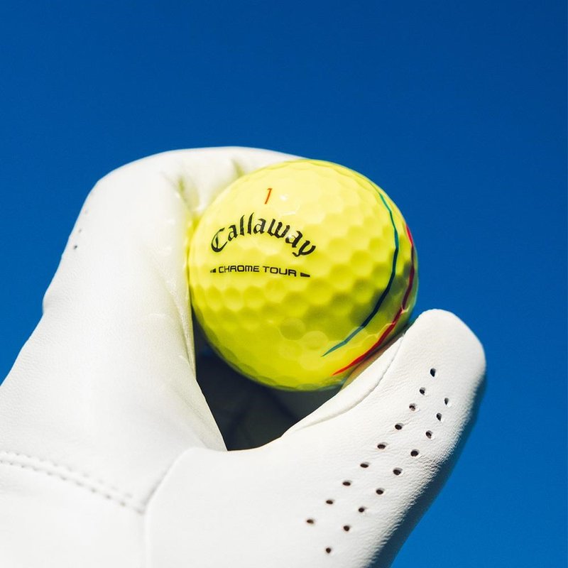 Callaway Chrome Tour Triple Track golfové loptičky, žlté