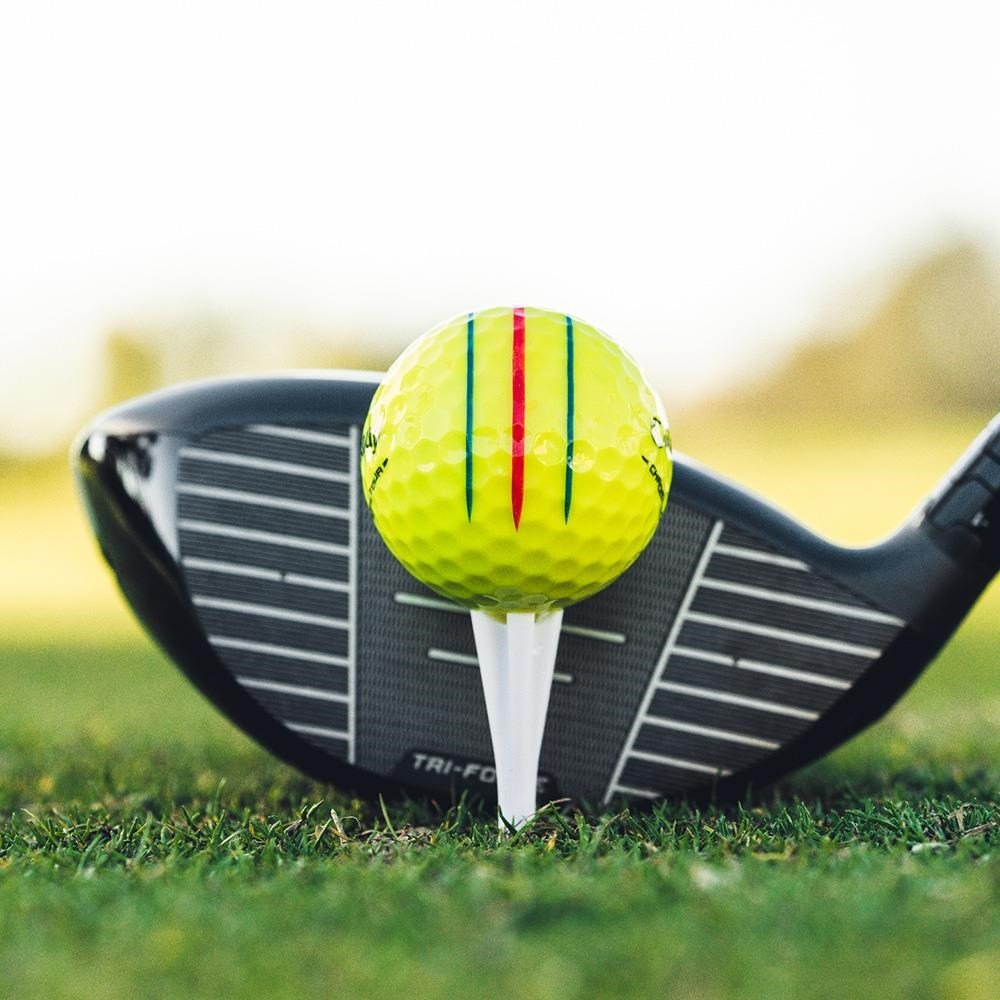 Callaway Chrome Tour Triple Track golfové loptičky, žlté