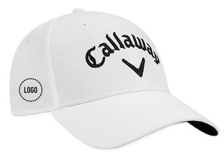 Callaway Performance Side Crest štruktúrovaná logo kšiltovka, biela