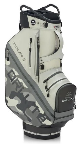 Big Max Dri Lite Tour 2 cart bag, grey camo/off white