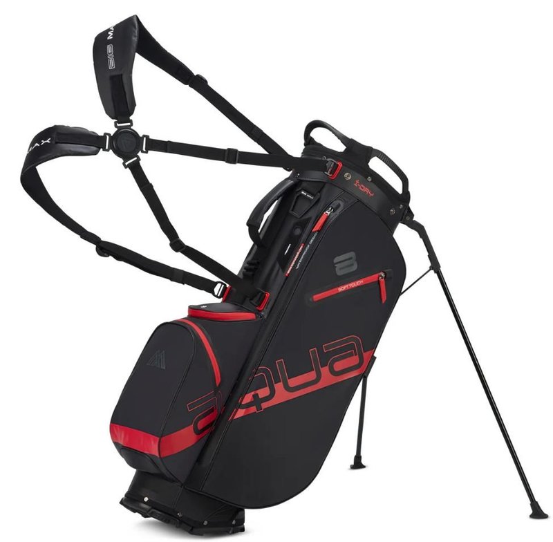 Big Max Aqua Eight H stand bag, čierno/červený