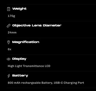 Zoom Focus S2 laserový diaľkomer, čierna/strieborná