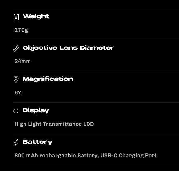 Zoom Focus S2 laserový diaľkomer, čierna/strieborná