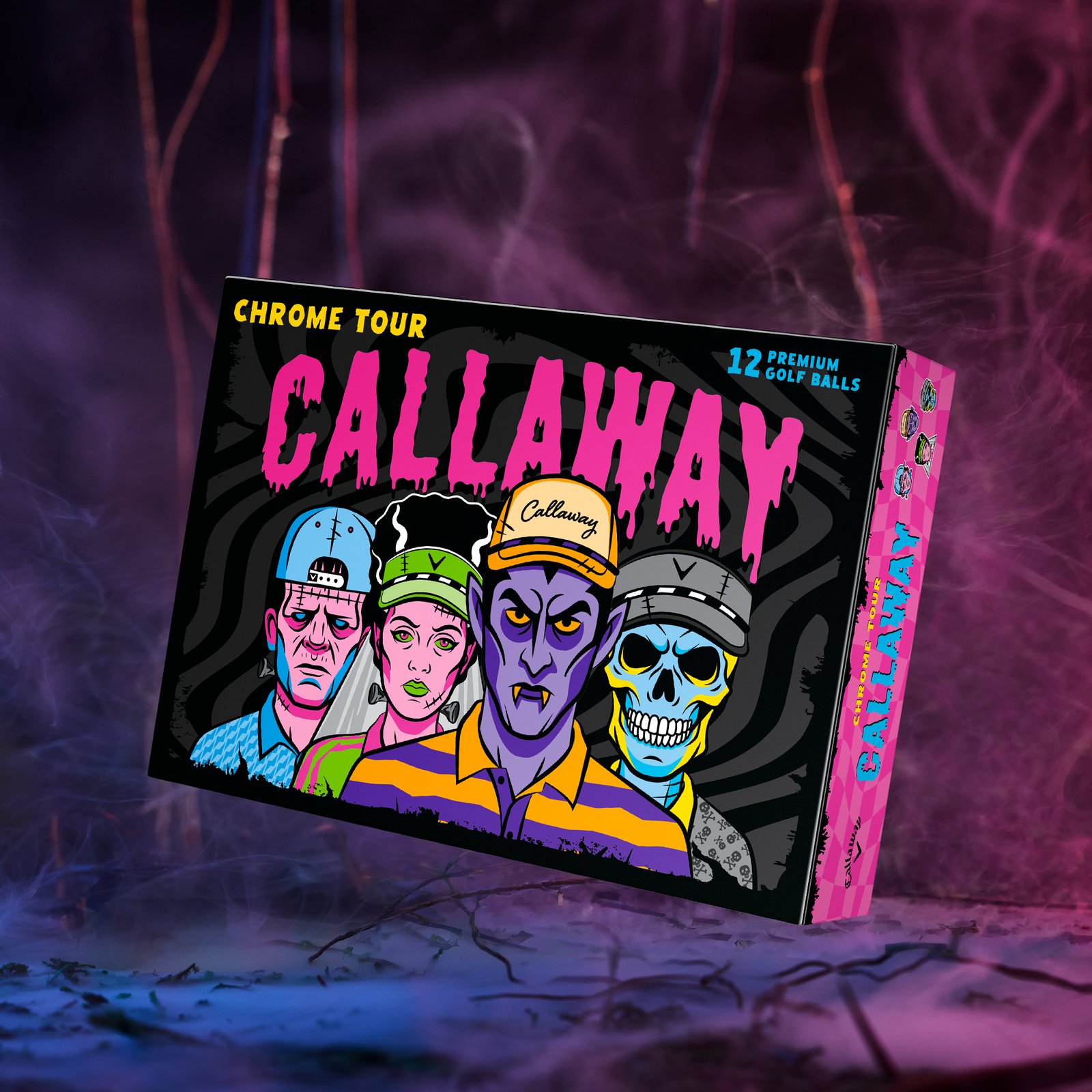 Callaway Chrome Tour Truvis golfové loptičky, Halloween
