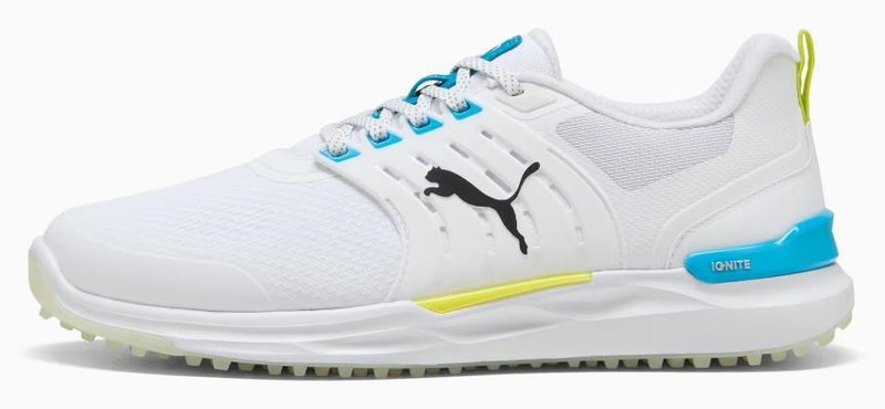 Puma Ignite Elevate 2 pánske golfové topánky, bílo/modré