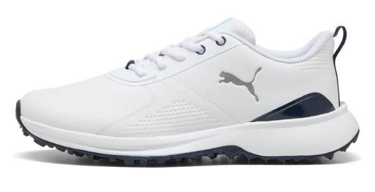 Puma Fusion Grip 6 Evo pánske golfové topánky, bielo/strieborné