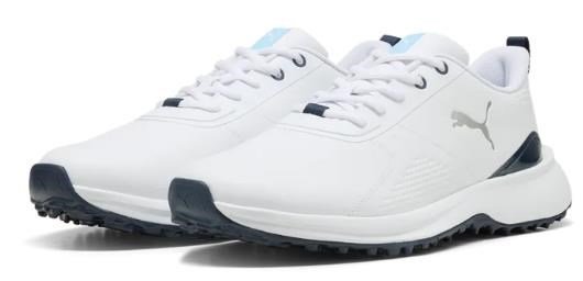 Puma Fusion Grip 6 Evo pánske golfové topánky, bielo/strieborné