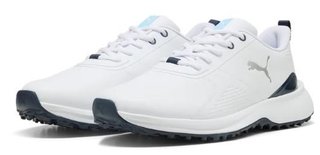 Puma Fusion Grip 6 Evo pánske golfové topánky, bielo/strieborné