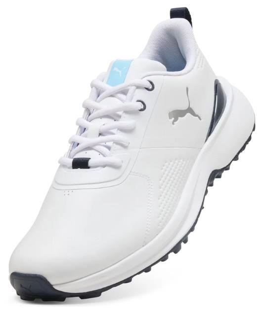 Puma Fusion Grip 6 Evo pánske golfové topánky, bielo/strieborné