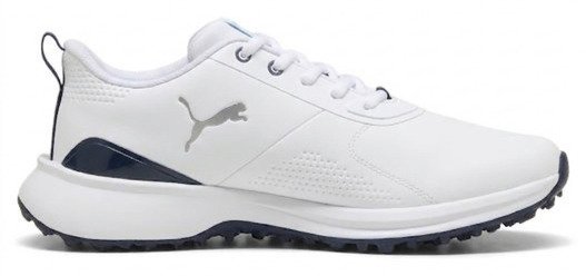 Puma Fusion Grip 6 Evo pánske golfové topánky, bielo/strieborné