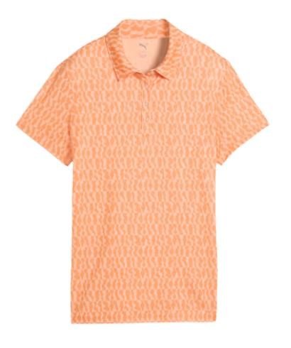 Puma Cloudspun Wavey dámske polo, melon glow