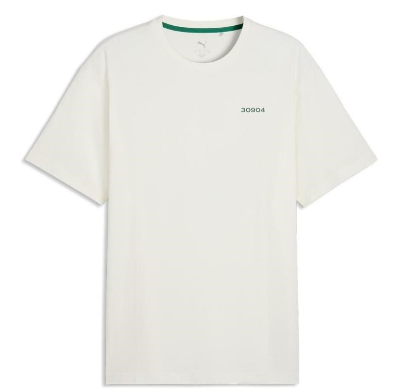 Puma 30904 pánske polo, warm white/green