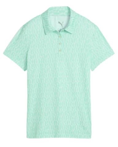 Puma Cloudspun Wavey dámske polo, mint jelly