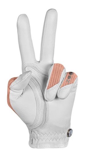 Zoom Zoom Sun Style Powernet dámska golfová rukavica, bielo/oranžová