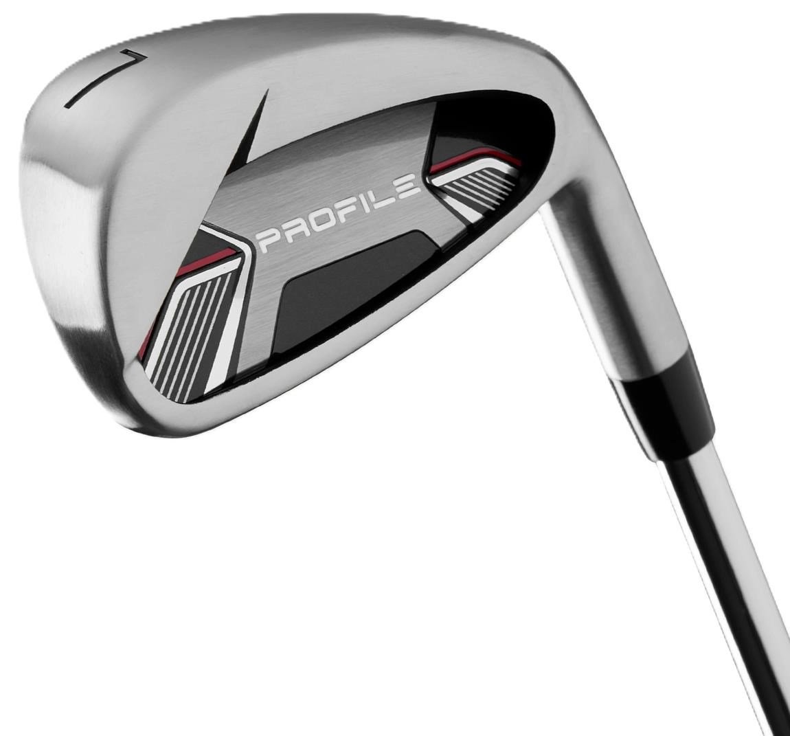 Wilson Profile pánsky golfový set (oceľ), MLH + stand bag, čierna/červená/strieborná