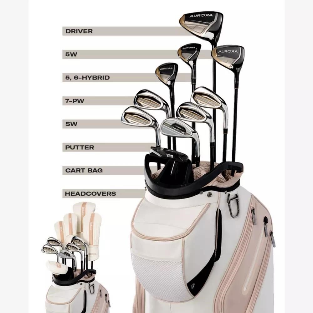 Wilson Aurora dámska golfová sada (grafit), pravá + cart bag