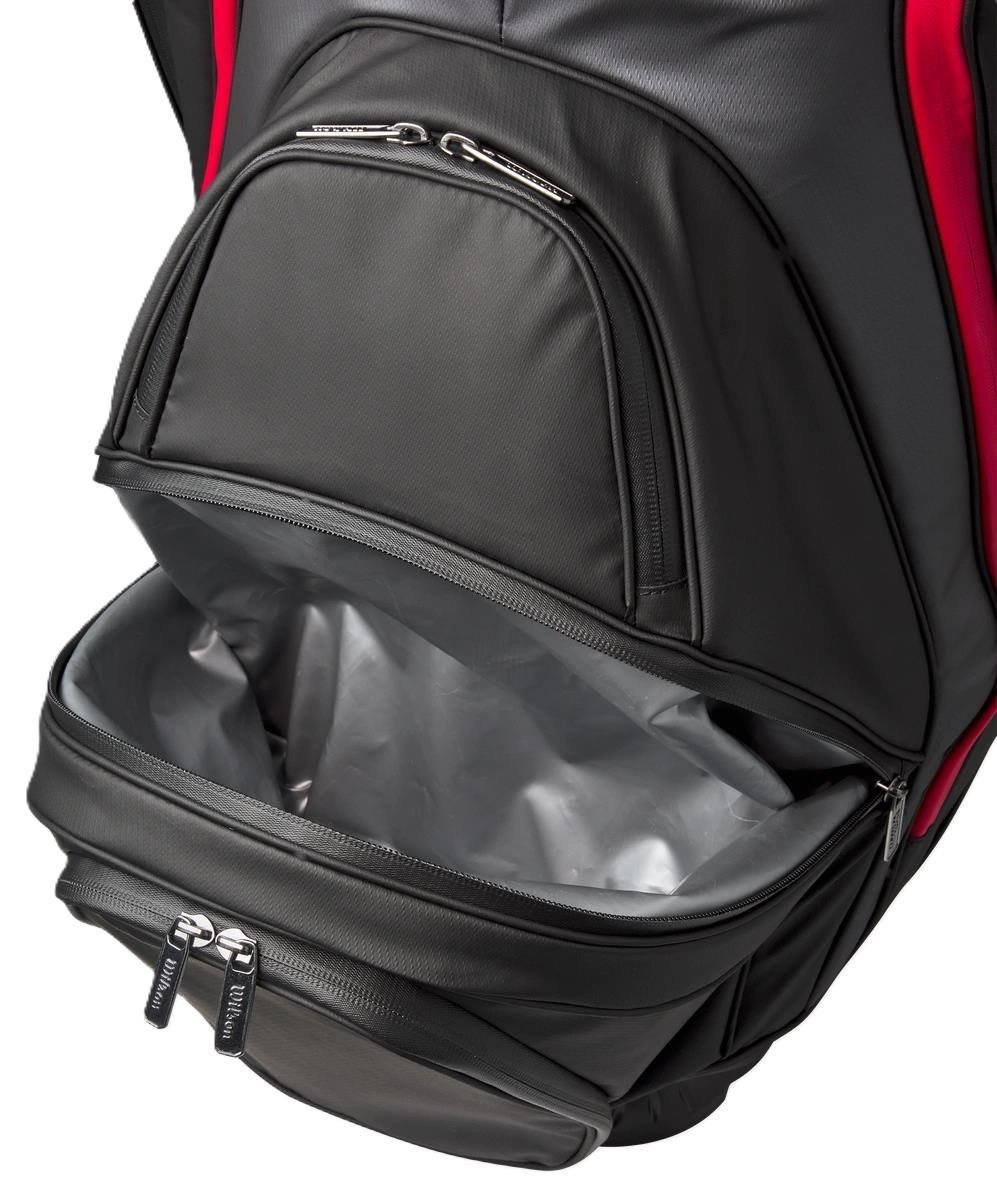 Wilson Alpine Dry cart bag, čierno/šedo/červený