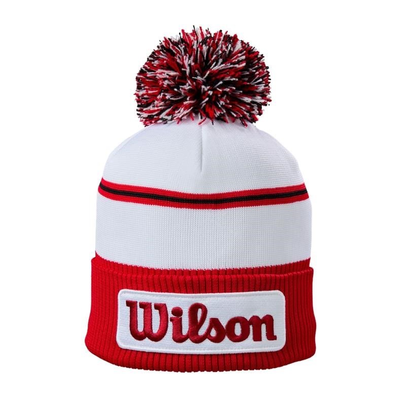 Wilson Tour Winter Beanie pánska zimná čiapka, bielo/červená
