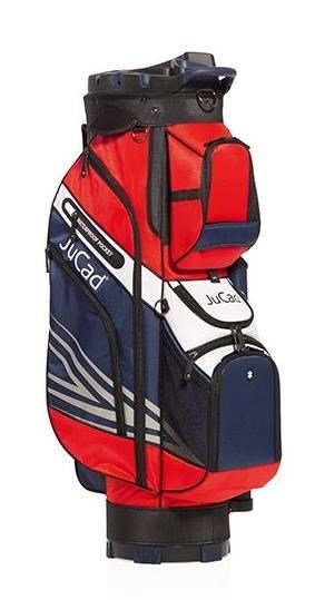 JuCad Quiet Line cart bag, tmavomodrý/červený/biely