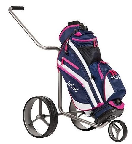 JuCad Junior cart bag, tmavomodrý/biely/ružový