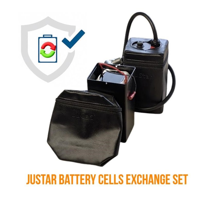 JuStar Powerpack replace kit system no control-unit self-mount, incl. small battery cells case and cover príslušenstvo k vozíkom